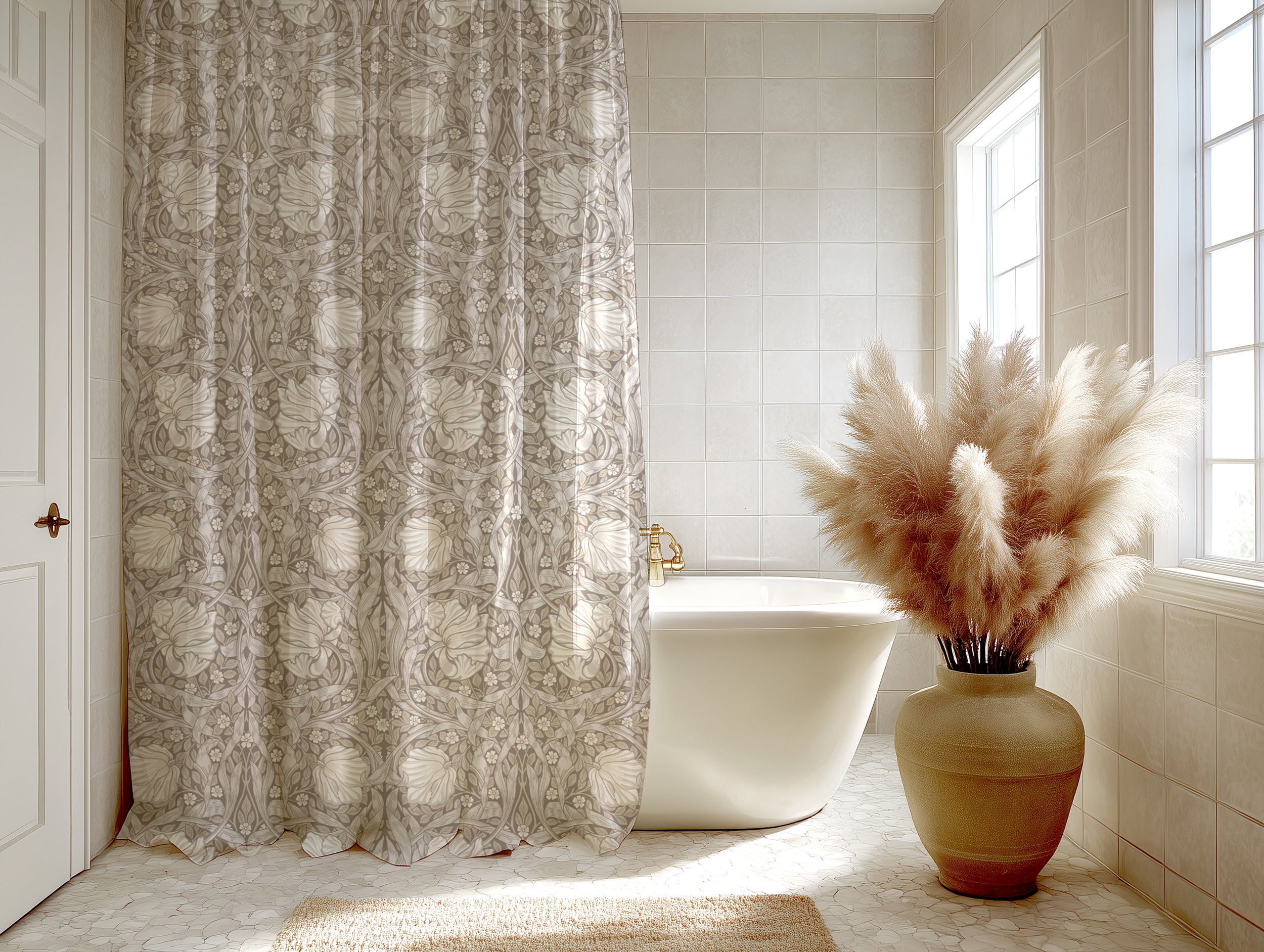 William Morris Shower Curtain - PIMPERNEL