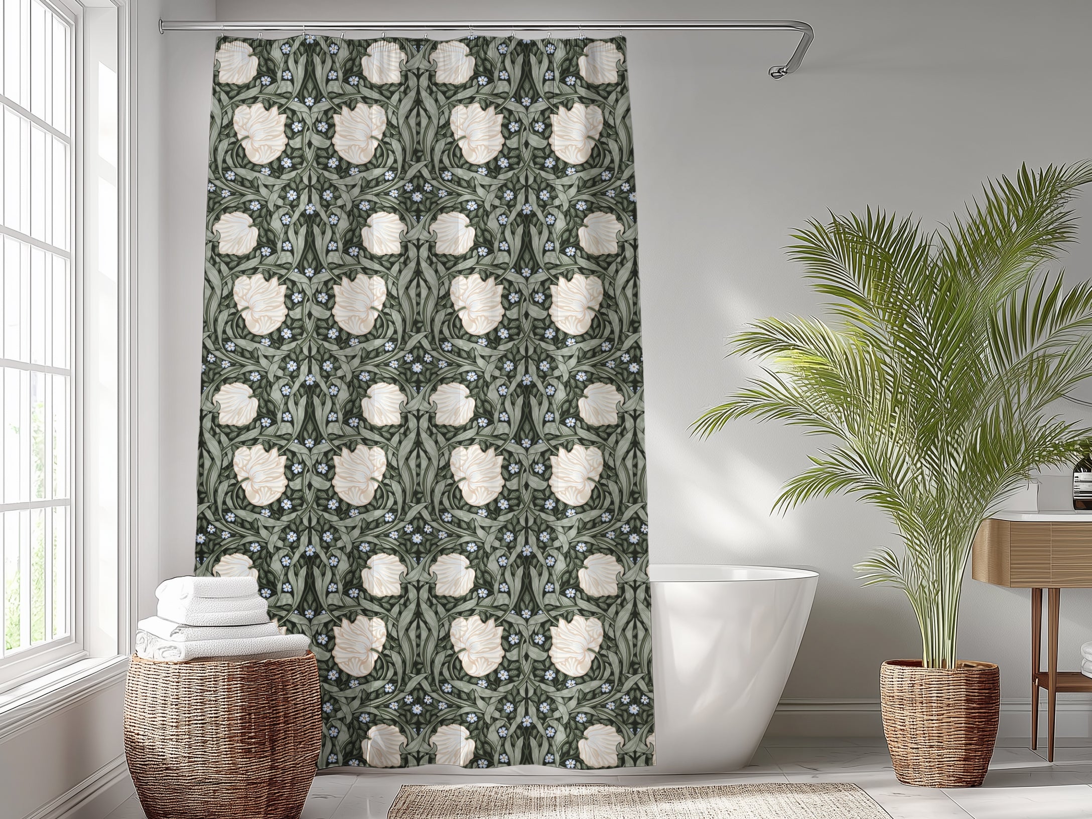 William Morris Shower Curtain - PIMPERNEL