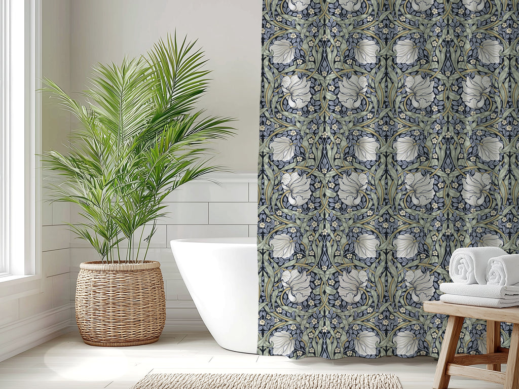William Morris Shower Curtain - PIMPERNEL