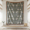 William Morris Woven Blanket - PIMPERNEL Boho Home Decor Throw