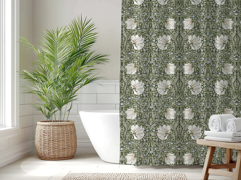 William Morris Shower Curtain - PIMPERNEL