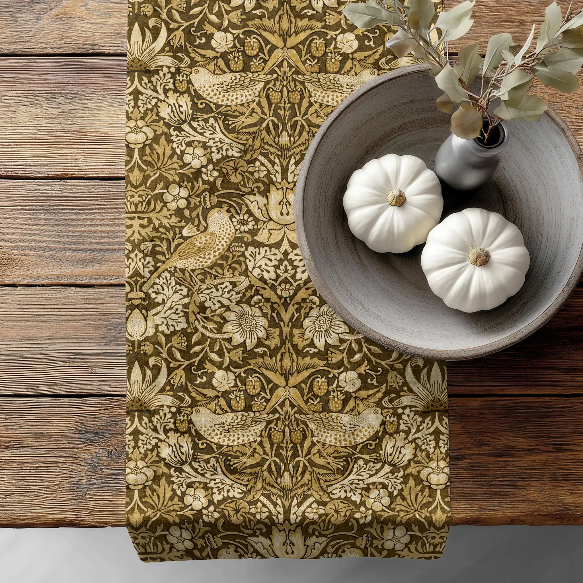 William Morris Table Runner - STRAWBERRY THIEF