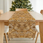 William Morris Table Runner STRAWBERRY THIEF in Golden Garden