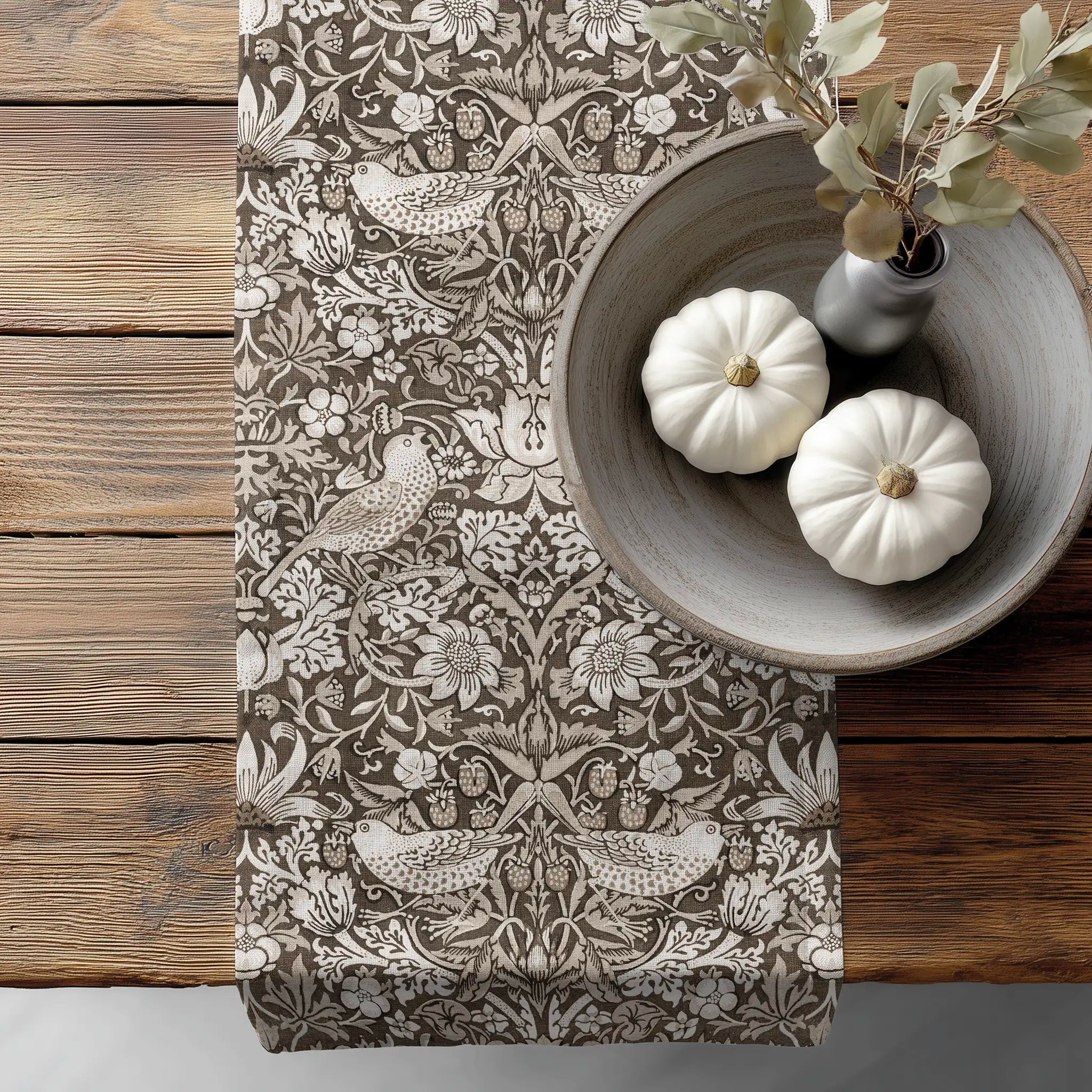 William Morris Table Runner - STRAWBERRY THIEF