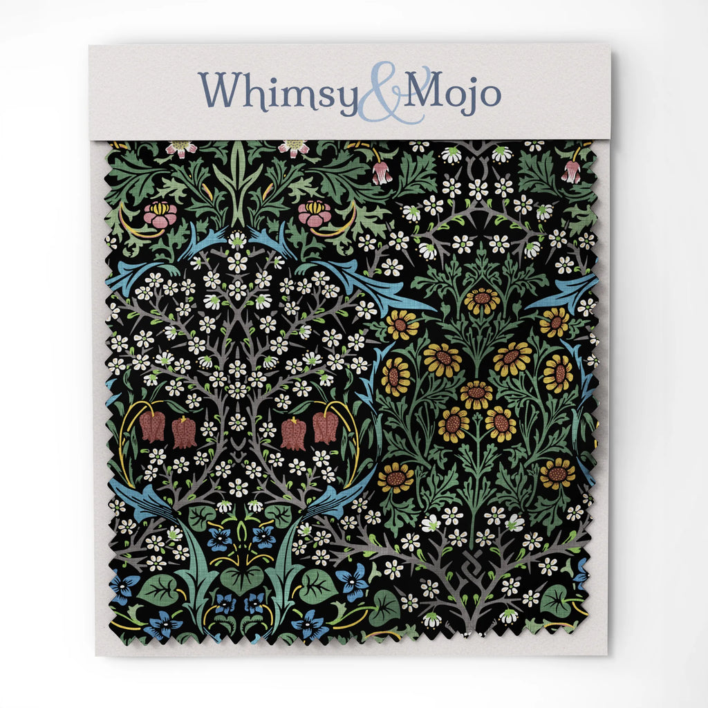 William Morris Fabric swatch - Classic Black