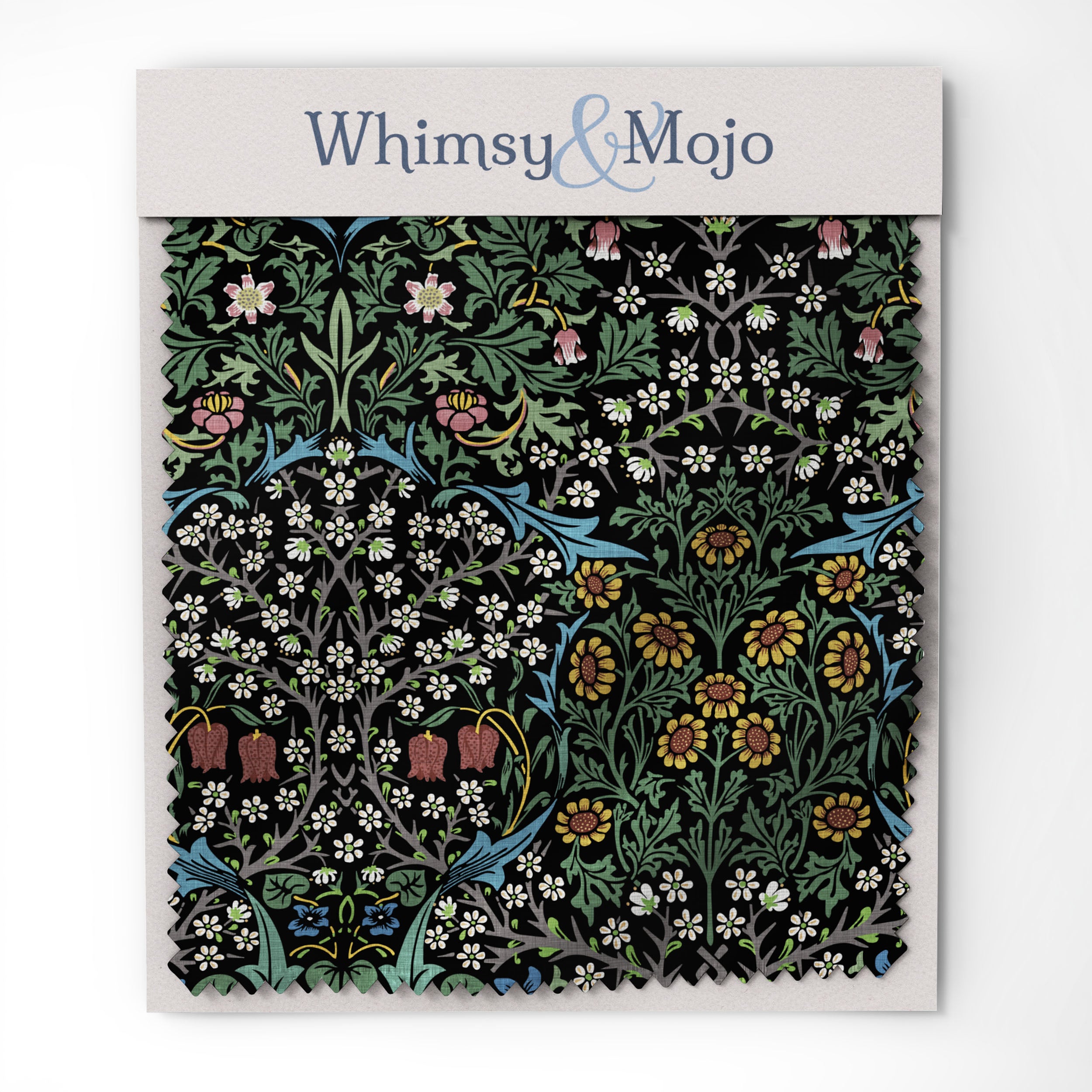 William Morris Tablecloth - BLACKTHORN in Sultry Olive