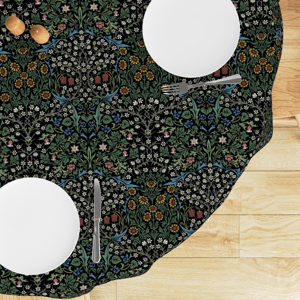 William Morris Tablecloth - BLACKTHORN