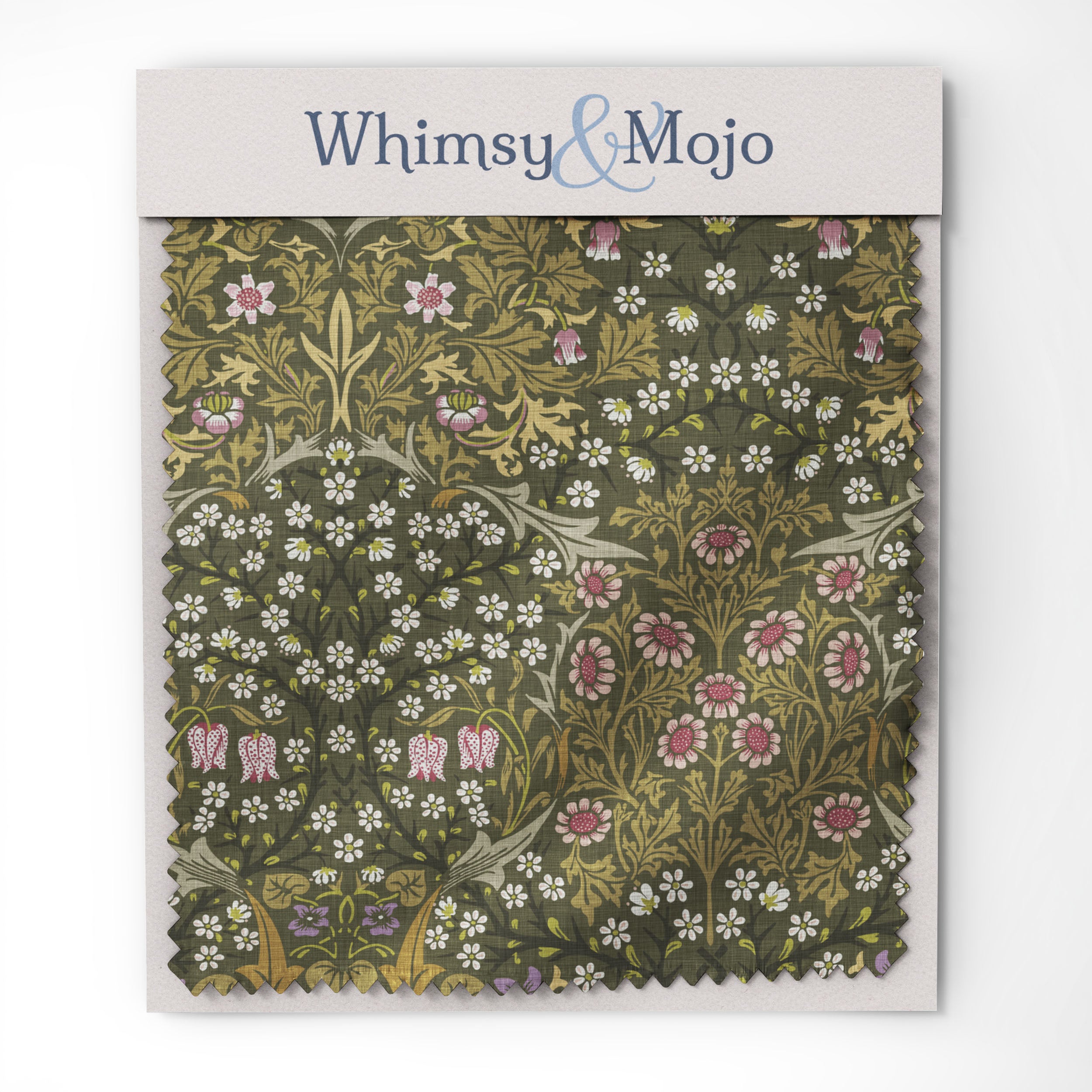 William Morris Tablecloth - BLACKTHORN in Sultry Olive