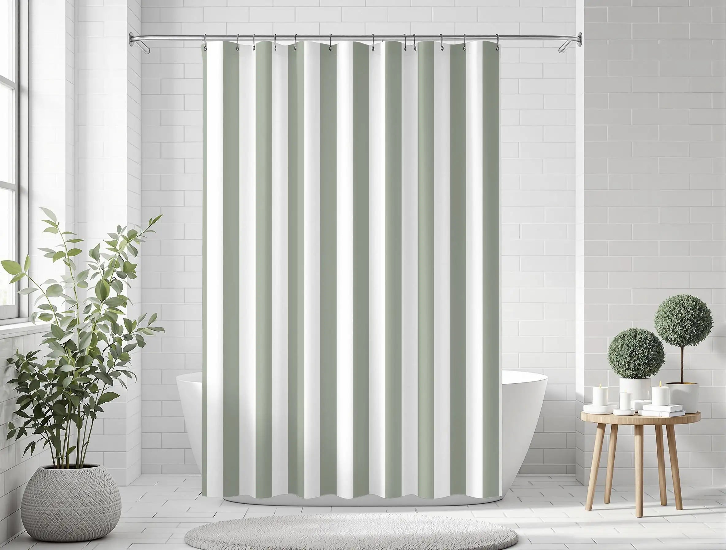 Classic Awning Stripe Shower Curtain