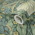 William Morris Wallpaper Pimpernel - Heritage Green